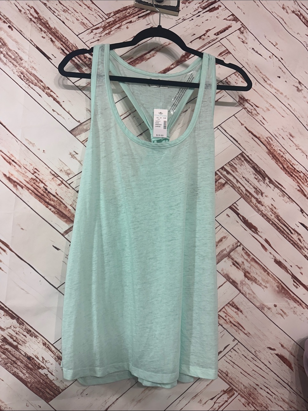 NWT Light Mint Racerback Tank Top by